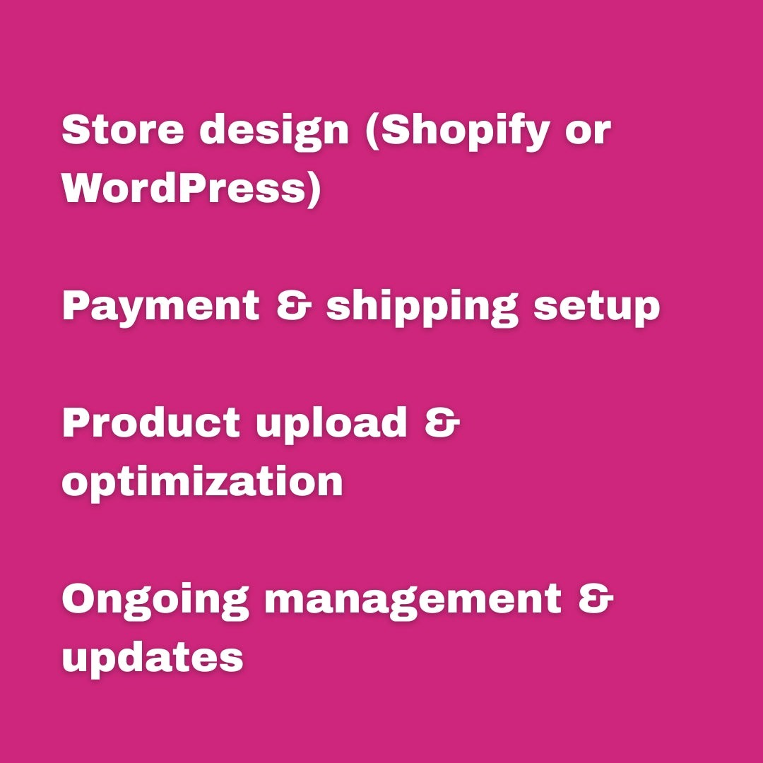 Ecommerce Store Setup & Management