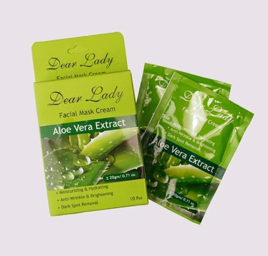 Aloe Vera Moisturizing Face Mask, Pack of 5